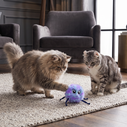 Cute Interactive Rolling Plush Cat toy