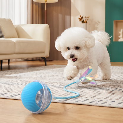 Upgraded Smart Rolling Dog Ball – Durable Interactive Toy with Mesh Tail