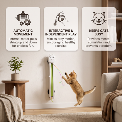 Automatic Cat Teaser Toy for Interactive & Independent Play