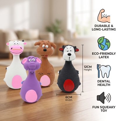 Durable Eco-Friendly Latex Squeaky Dental Dog Toy