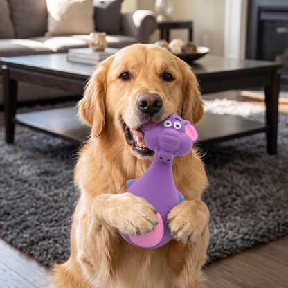 Durable Eco-Friendly Latex Squeaky Dental Dog Toy