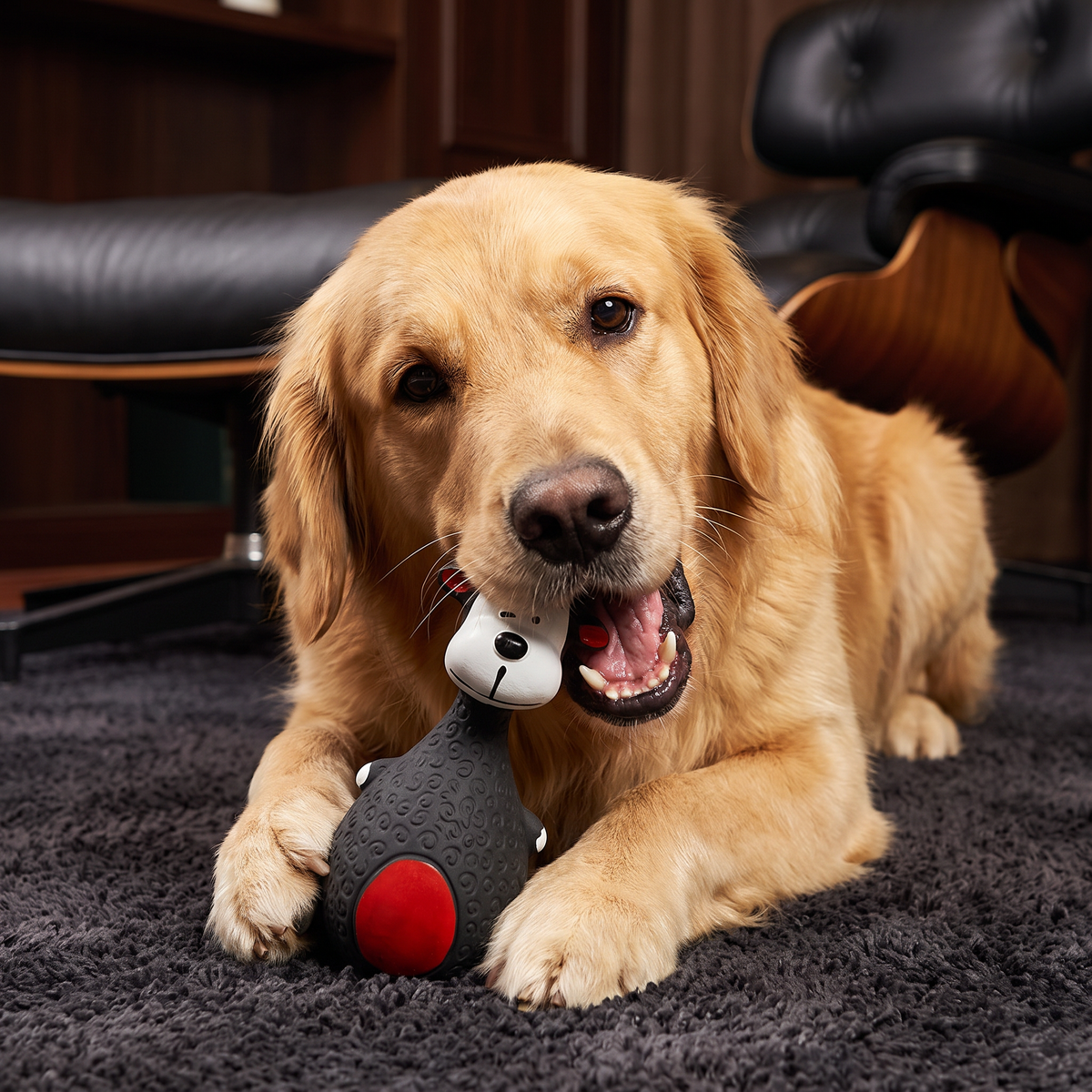 Durable Eco-Friendly Latex Squeaky Dental Dog Toy