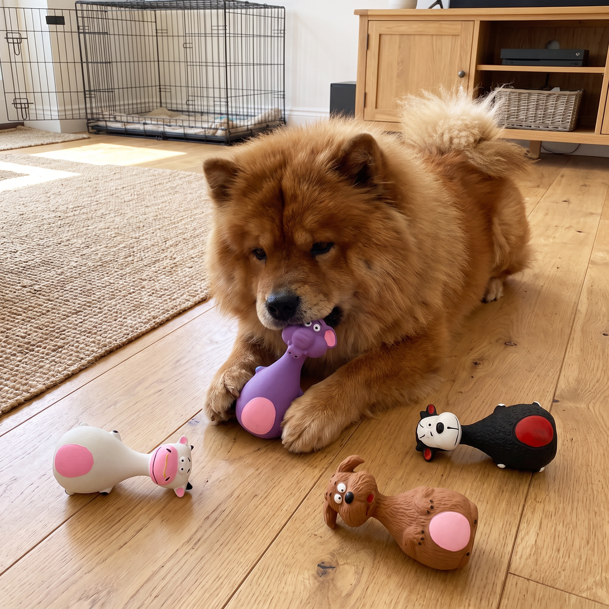 Durable Eco-Friendly Latex Squeaky Dental Dog Toy