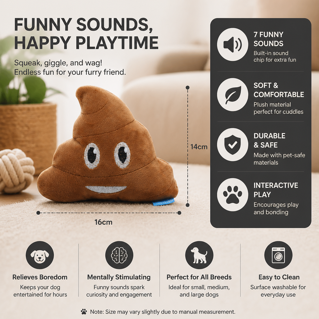 Farting Plush Dog Toy with 7 Funny Sounds