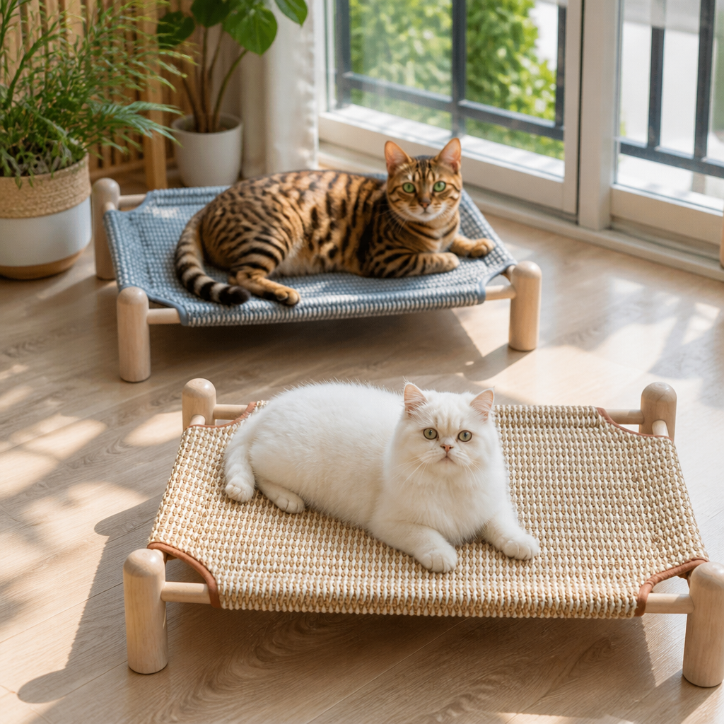 Wear-resistant detachable and durable cat pet sleeping bed with cat scratching board