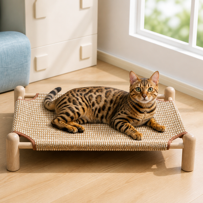 Wear-resistant detachable and durable cat pet sleeping bed with cat scratching board