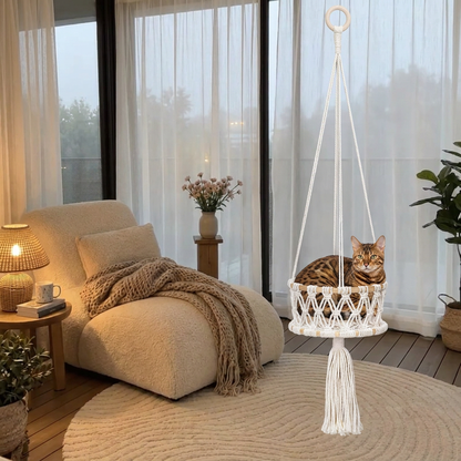 Hanging Handwoven Cat Bed