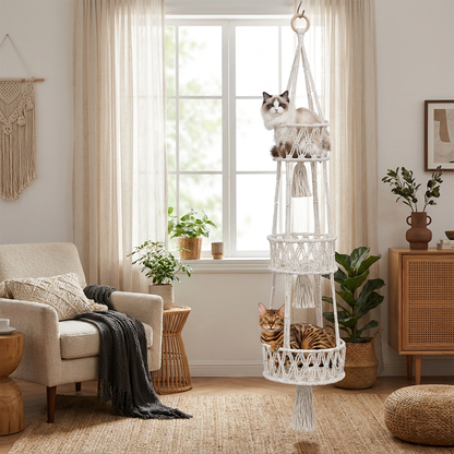 Hanging Handwoven Cat Bed