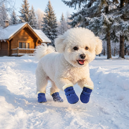 Soft Velvet Puppy Booties – Warm Non-Slip Paw Covers
