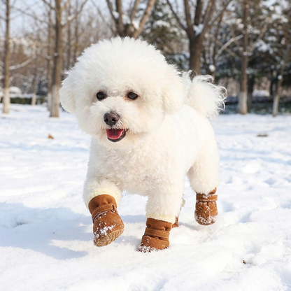 Soft Velvet Puppy Booties – Warm Non-Slip Paw Covers