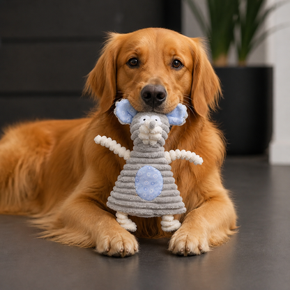 Durable Stuffing-Free Crinkle Squeaky Dog Toy