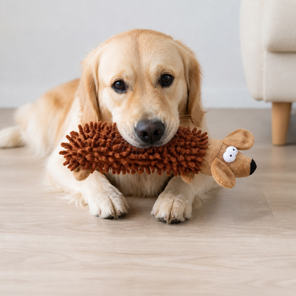 Durable Stuffing-Free Crinkle Squeaky Dog Toy