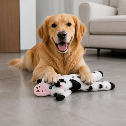 Durable Stuffing-Free Crinkle Squeaky Dog Toy