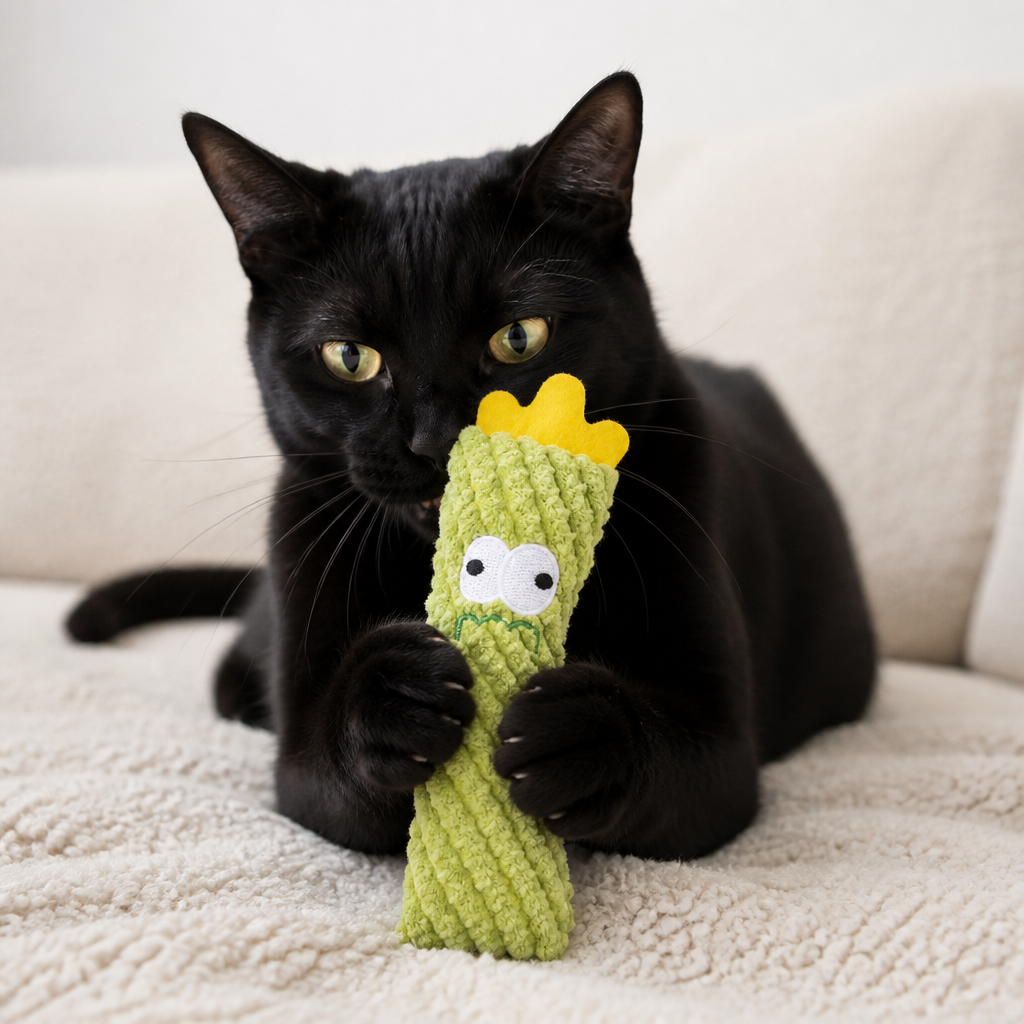 Catnip-Filled Cactus Teeth Cleaning Cat Toy