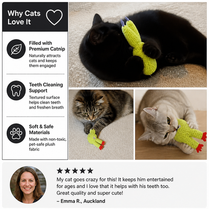 Catnip-Filled Cactus Teeth Cleaning Cat Toy
