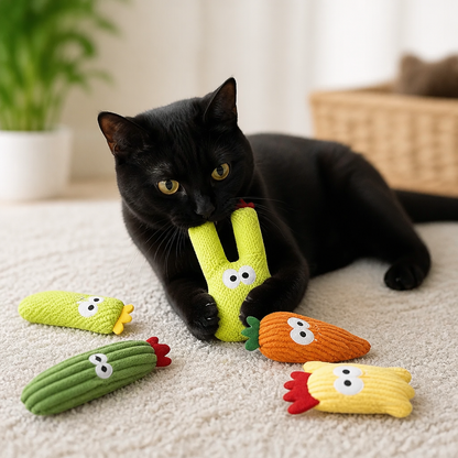 Catnip-Filled Cactus Teeth Cleaning Cat Toy
