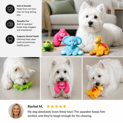 Cute Latex Chew & Squeak Dog Toy