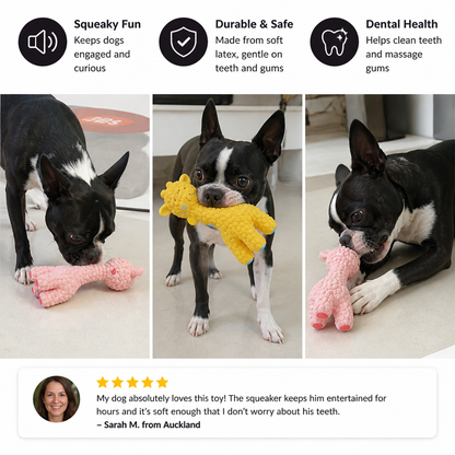 Interactive Squeaky Giraffe Toy for Dogs
