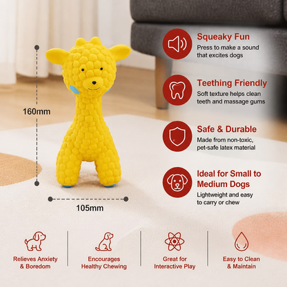 Interactive Squeaky Giraffe Toy for Dogs
