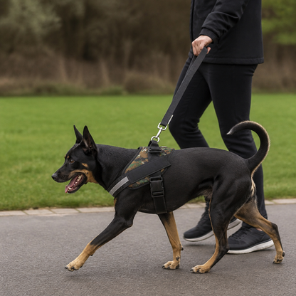 Reflective Adjustable Dog Harness with 3 Leash Clips – Padded for Walking & Training