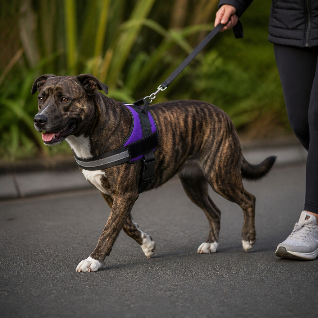 Reflective Adjustable Dog Harness with 3 Leash Clips – Padded for Walking & Training