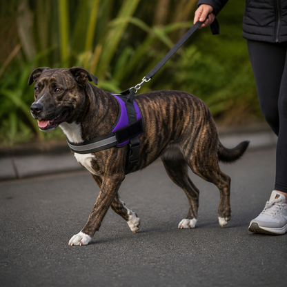 Reflective Adjustable Dog Harness with 3 Leash Clips – Padded for Walking & Training