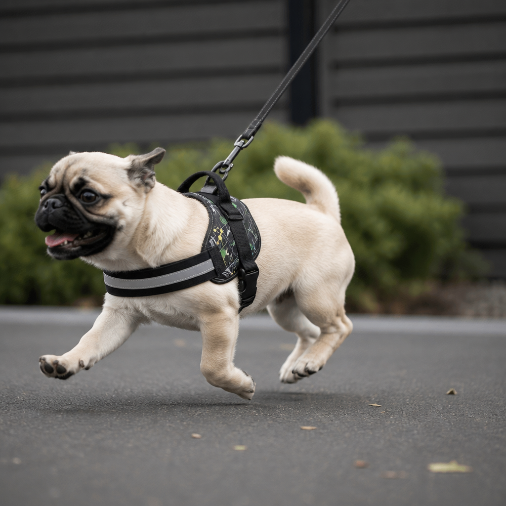 Reflective Adjustable Dog Harness with 3 Leash Clips – Padded for Walking & Training