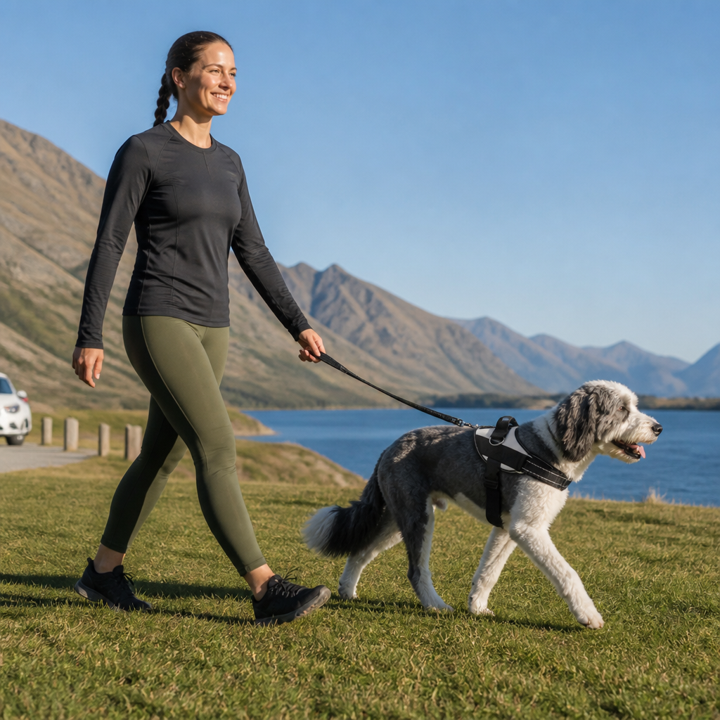 Reflective Adjustable Dog Harness with 3 Leash Clips – Padded for Walking & Training