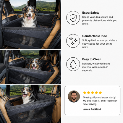 Hard Bottom Single Car Seat Extender for Dogs