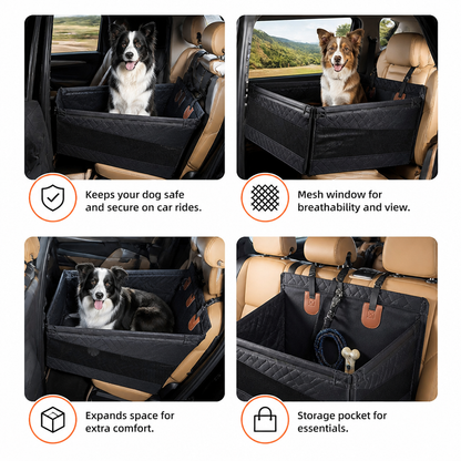 Hard Bottom Single Car Seat Extender for Dogs