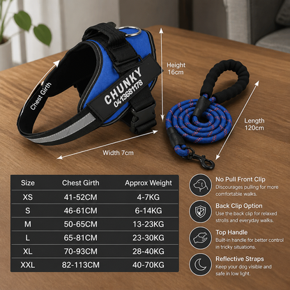 Personalized No-Pull Dog Harness for Easier Walks