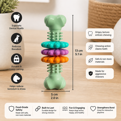Dog Chew Toy With Teethers - Interactive Chew Toy For Dogs