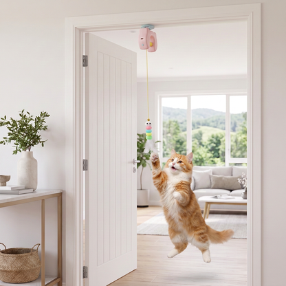Rechargeable Hanging Door Cat Toy with Interactive Flying Feather