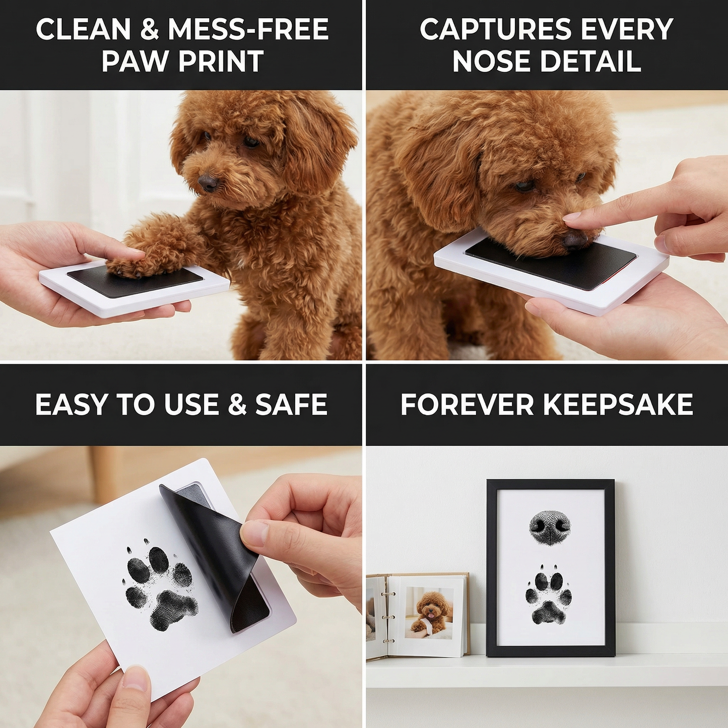 Pet Paw & Nose Print Kit – DIY Keepsake for Dogs