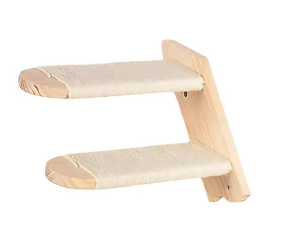 Cat Climbing Steps Deluxe - Wall - Mounted With Sisal Rope