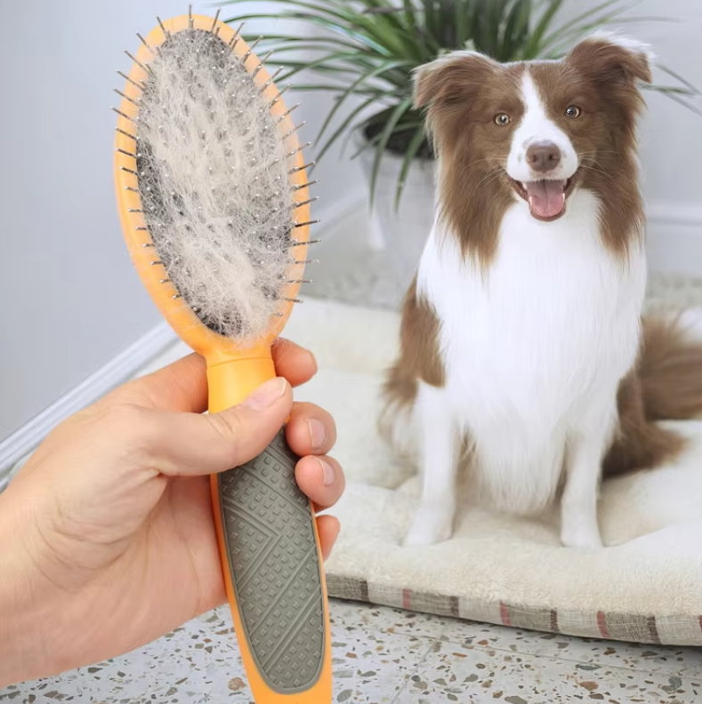 Double - Sided Pet Brush - Gentle Effective Coat Care For Dogs Cats ...