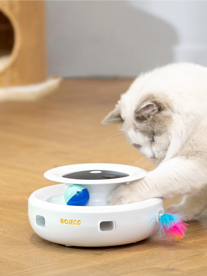 Interactive Cat Toy With Moving Led Light – Kiwiwags