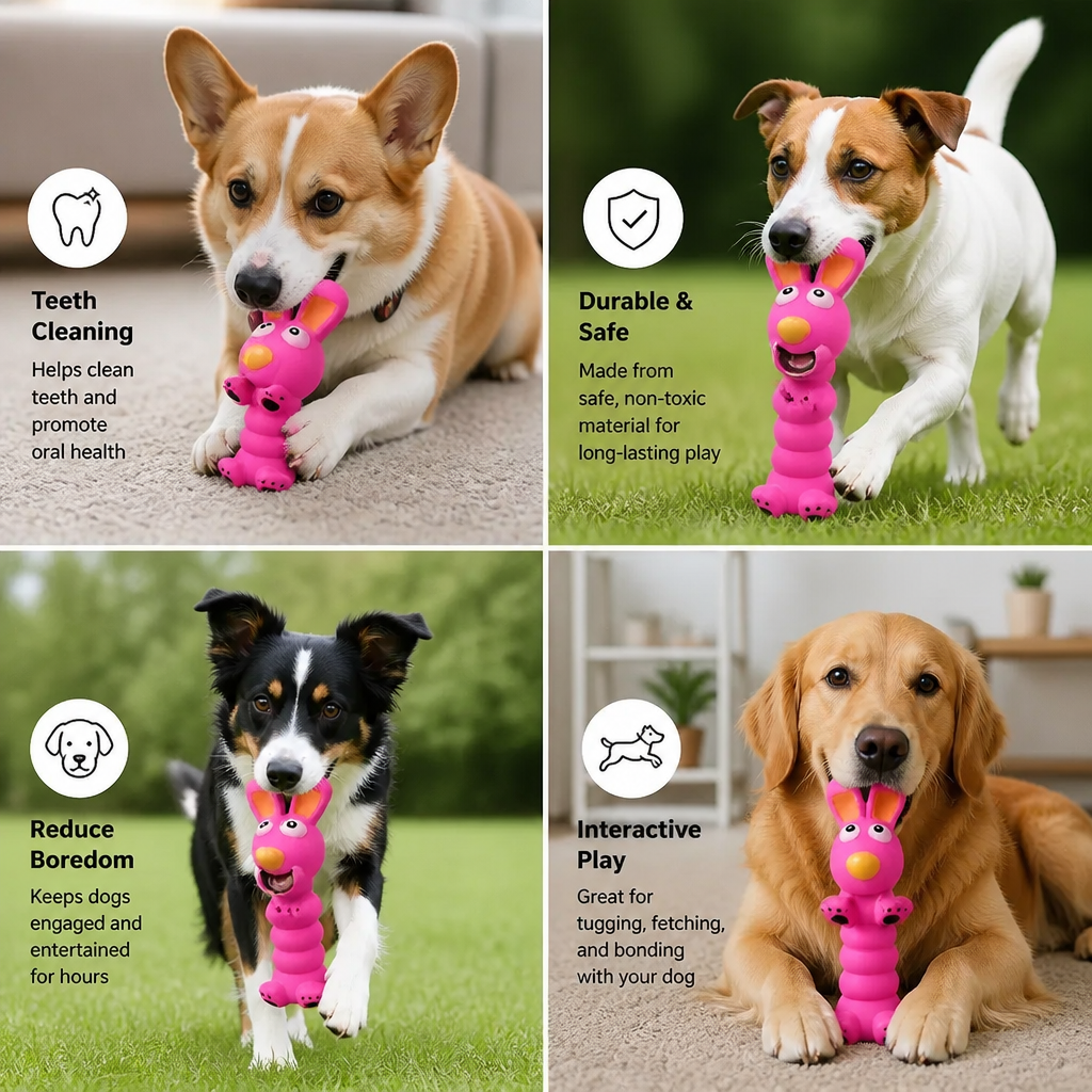 Flexible Animal-Shaped Dog Chew Toy