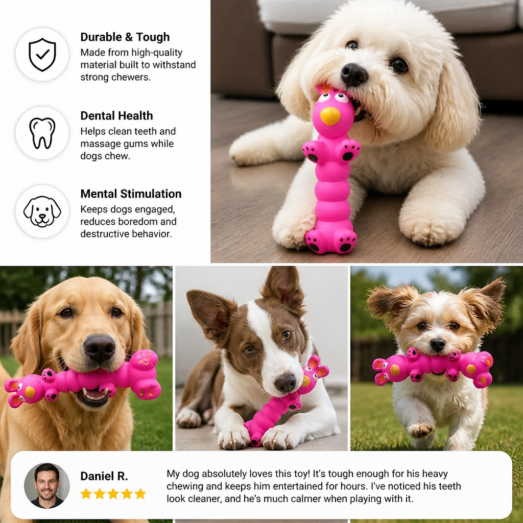 Flexible Animal-Shaped Dog Chew Toy