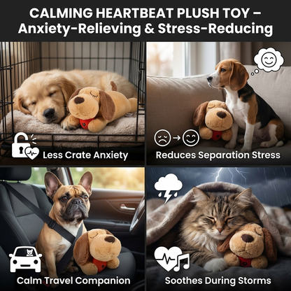 Calming Heartbeat Plush Toy for Pets – Anxiety-Relieving & Stress-Reducing