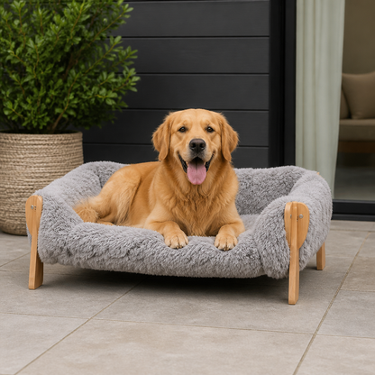 Luxury Elevated Solid Wood Dog Couch Bed