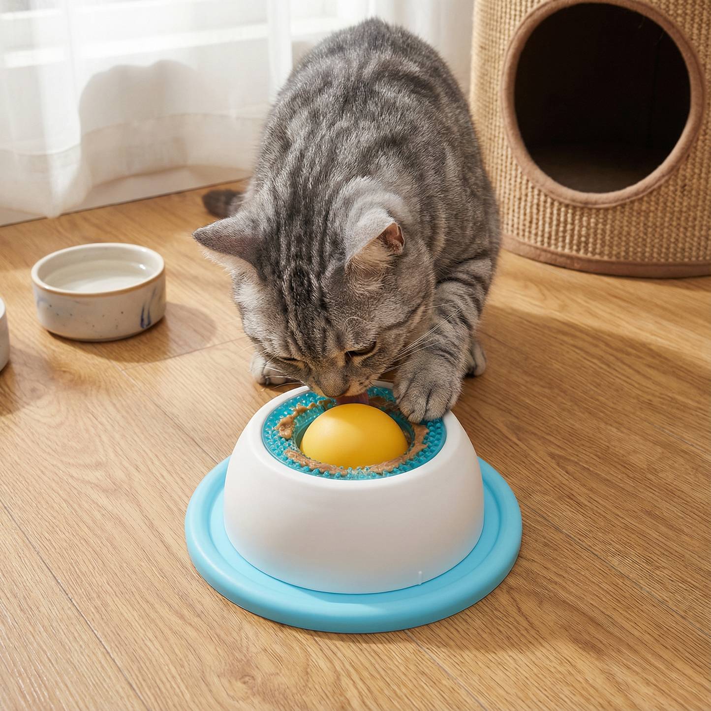 Interactive Licking Snack Plate – Slow Feeder for Cats