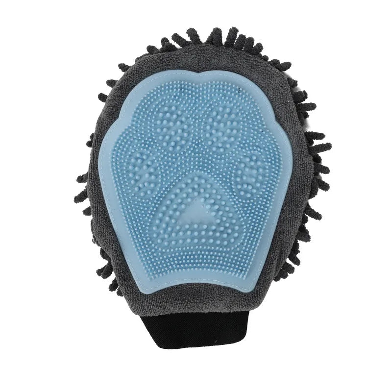 2 - In-1 Grooming Glove With Microfibre And Silicone - Gentle Massage And Efficient Hair Removal For Dogs And Cats
