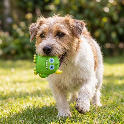 Durable Eco-Friendly Monster Teeth Cleaning Latex Squeaky Dog Toy