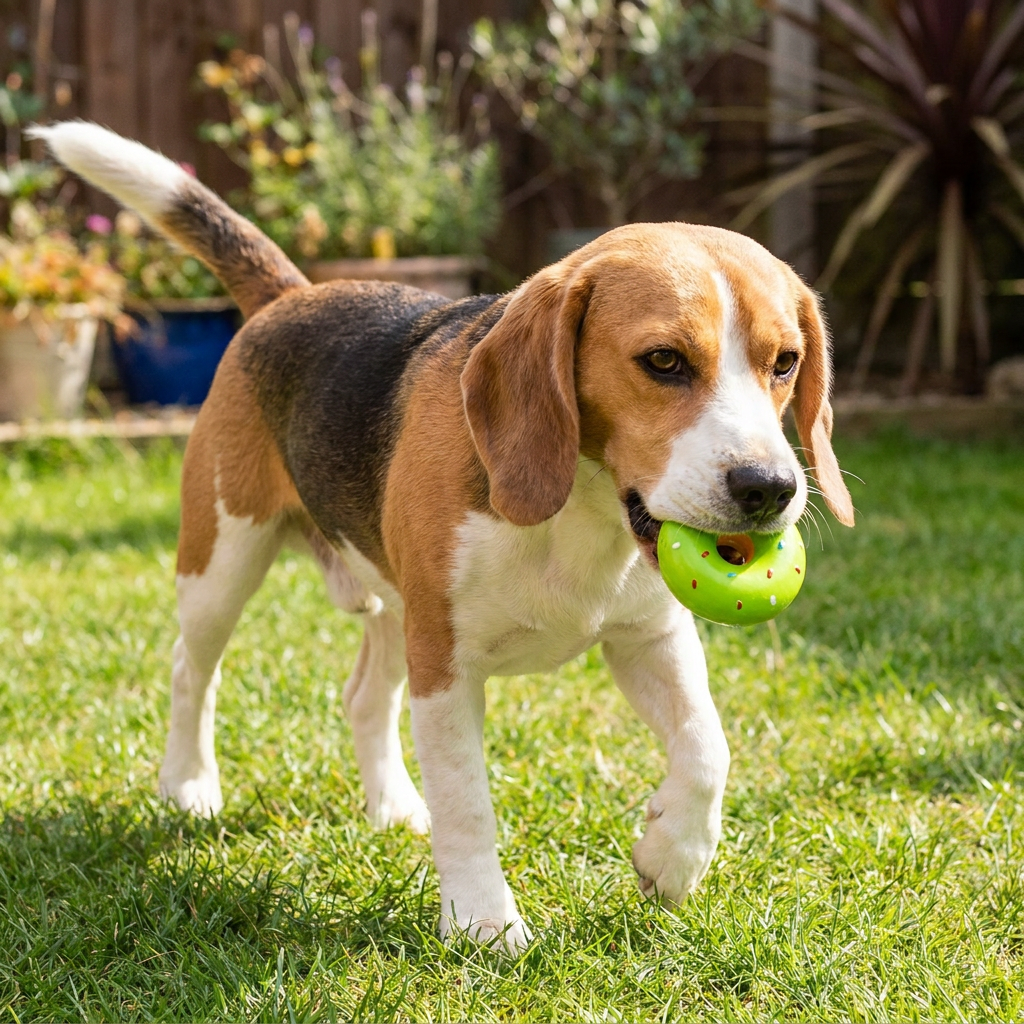 Colorful Squeaky Donut Dog Toy