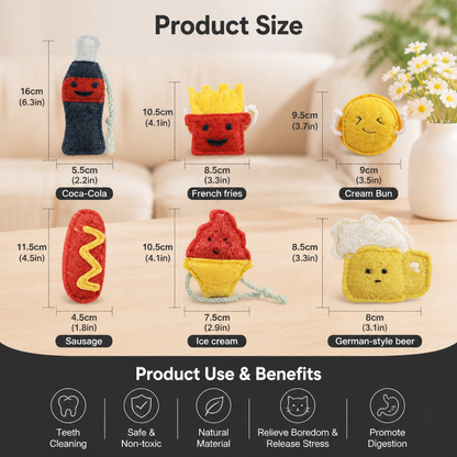Teeth-Cleaning Catnip Chew Toys – Natural Loofah Dental Care & Play Set