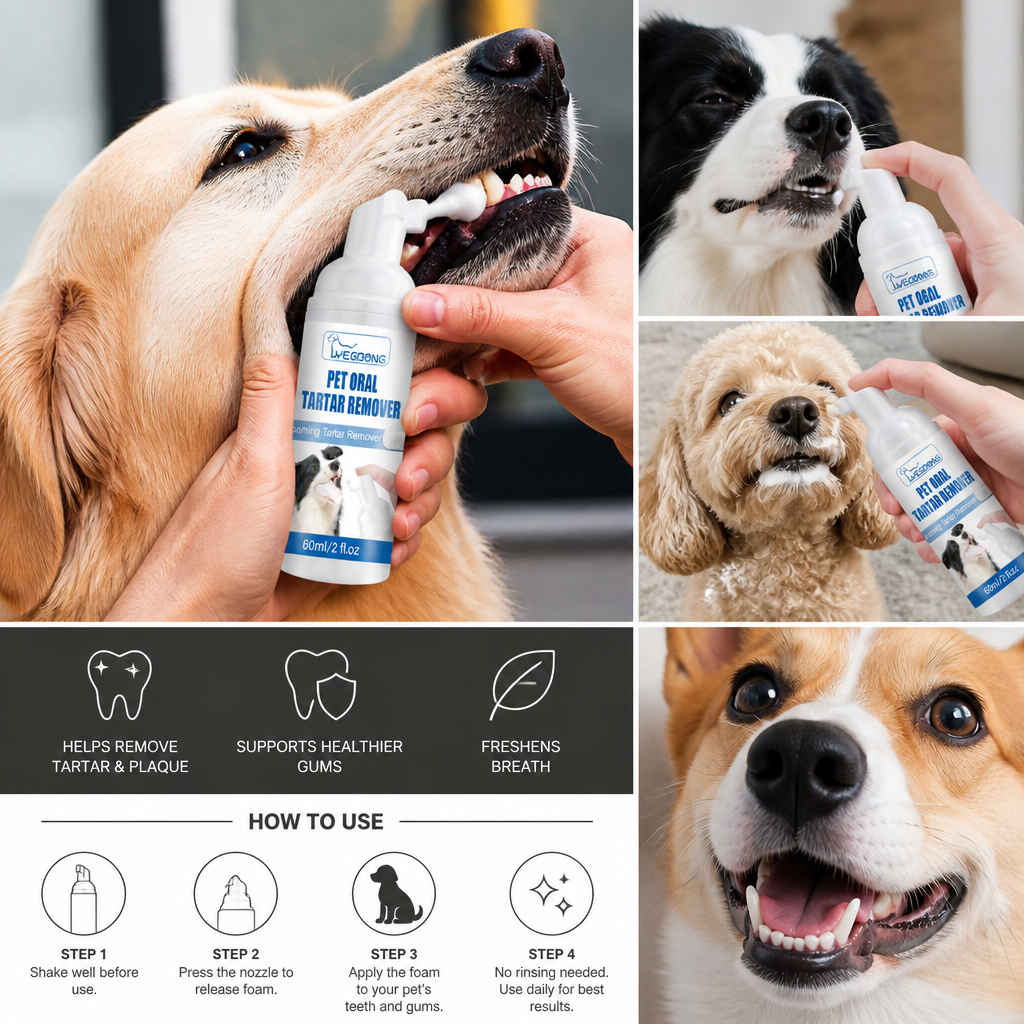 Dog Dental Cleaning Foam – Brighter Teeth & Fresh Breath