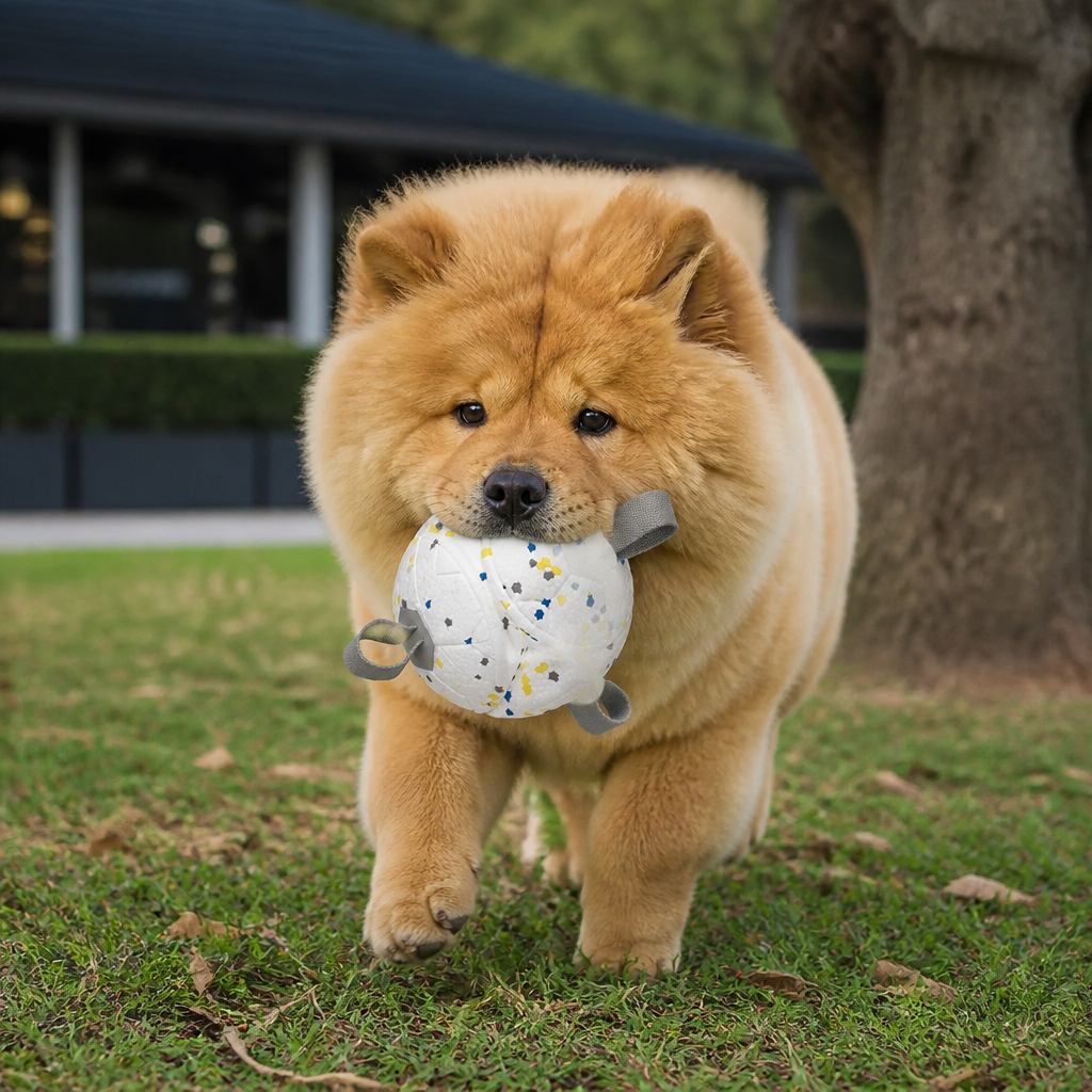 Eco-Friendly Indestructible Dog Ball – Bite Resistant Interactive Tug & Fetch Toy