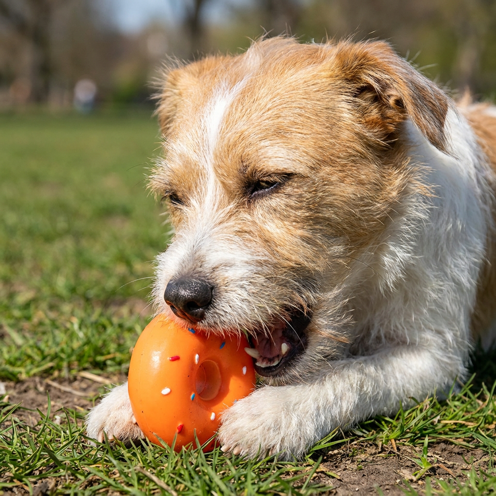 Colorful Squeaky Donut Dog Toy
