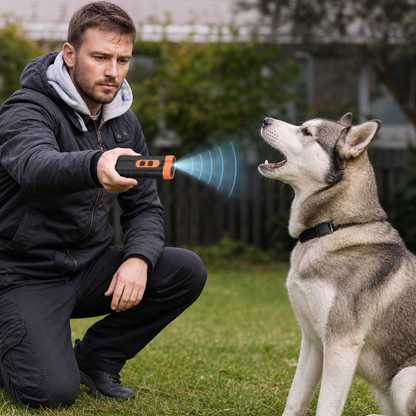 Ultrasonic Dog Bark Control Device – Portable & Rechargeable